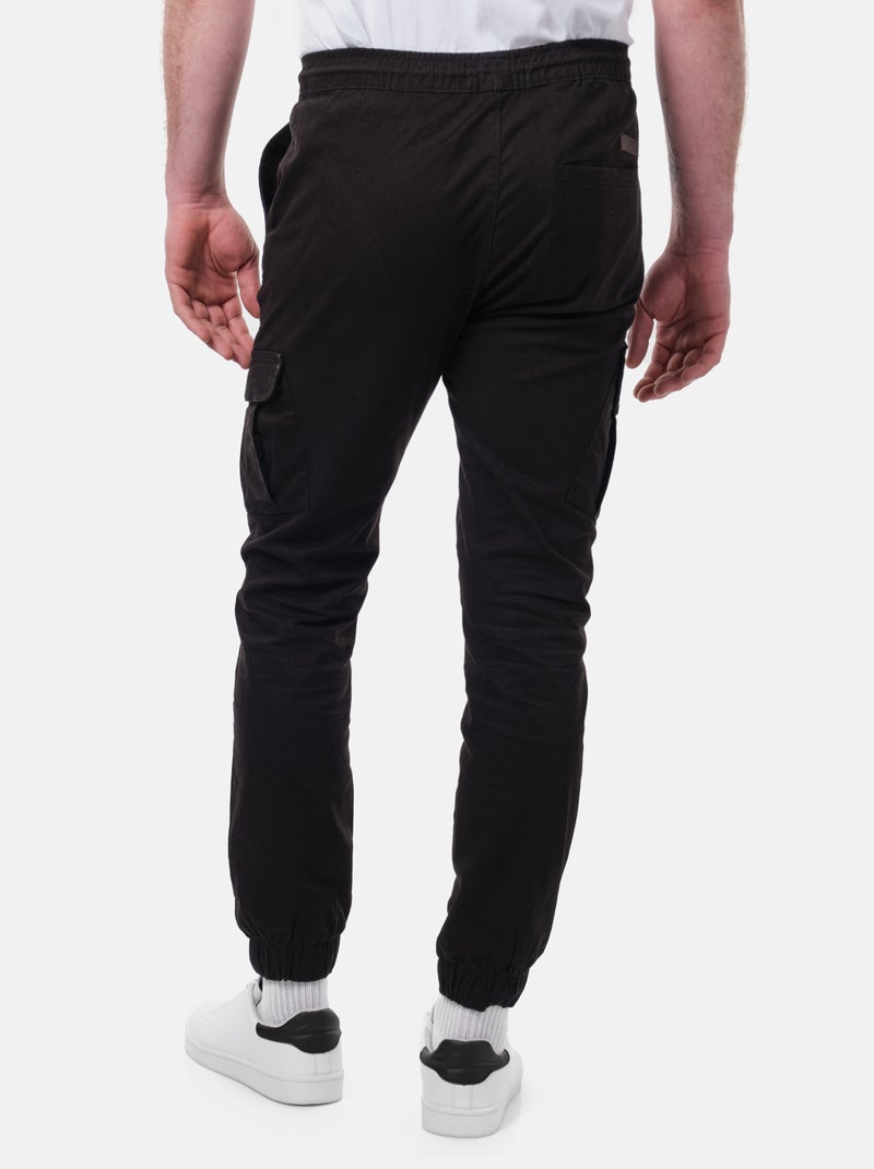 Pantalones cargo multibolsillos Negro - Kiabi