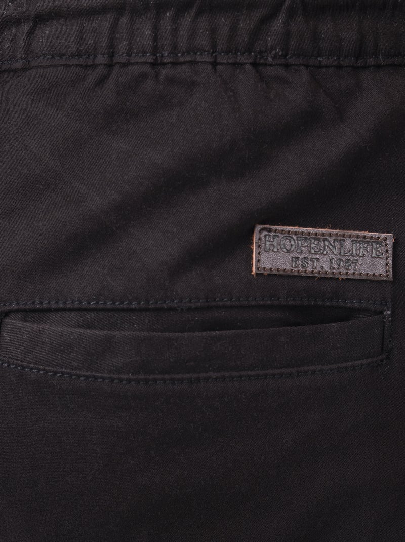 Pantalones cargo multibolsillos Negro - Kiabi