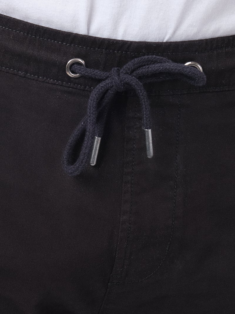 Pantalones cargo multibolsillos Negro - Kiabi