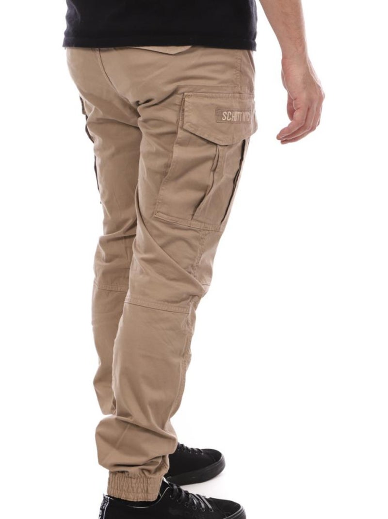 Pantalones Cargo Schott Relax para Hombre Beige - Kiabi