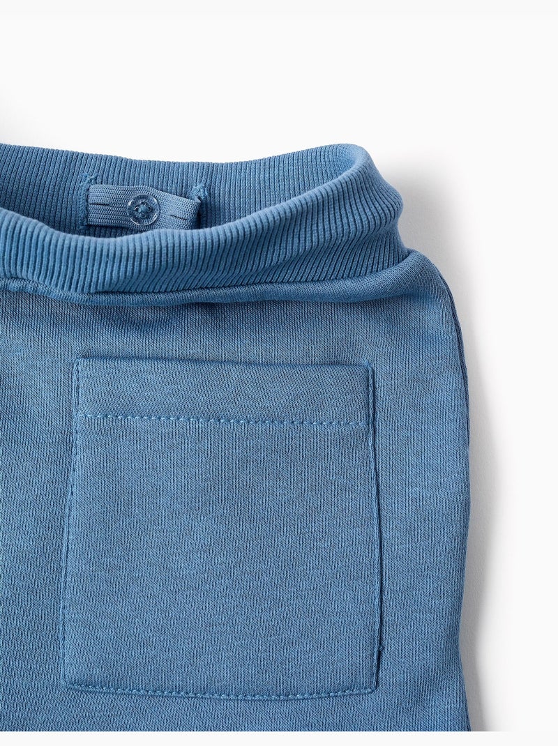 Pantalones Cepillados con Dos Bolsillos Cargo, Azul Azul Azul - Kiabi