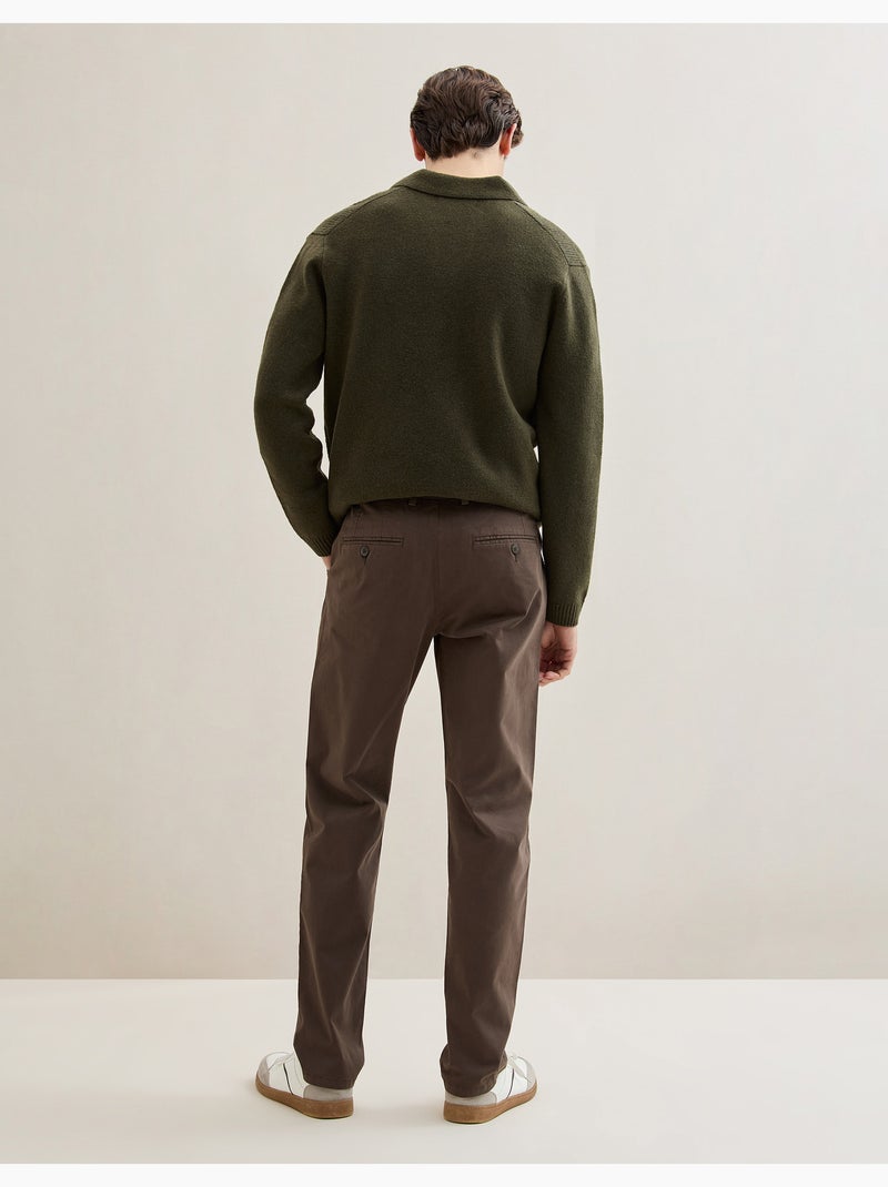 Pantalones chino slim, MO Fashion Marrón - Kiabi