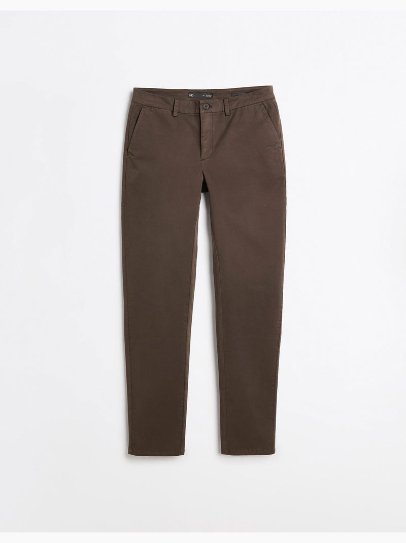 Pantalones chino slim, MO Fashion Marrón - Kiabi