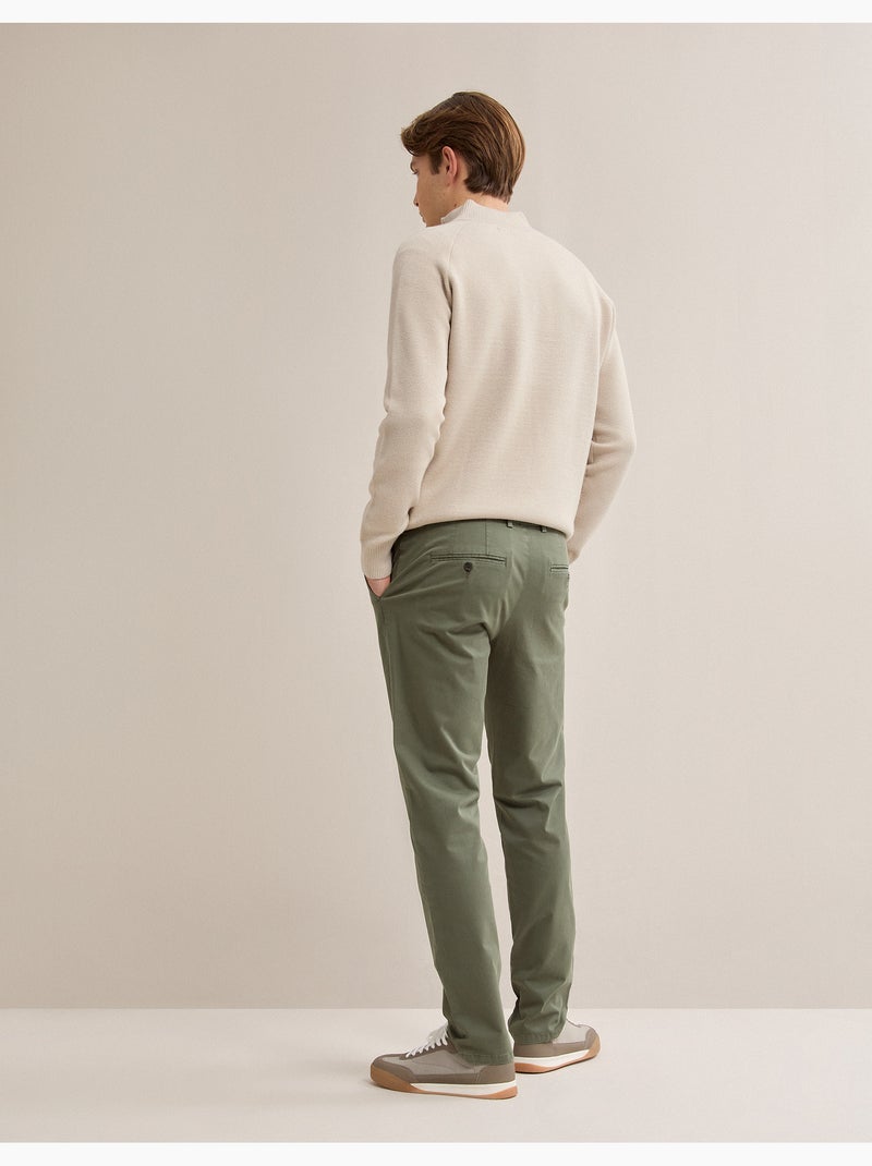 Pantalones chino slim, MO Fashion Verde - Kiabi