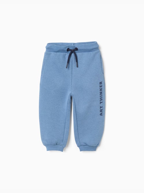 Pantalones cómodos cepillados, azul - Kiabi