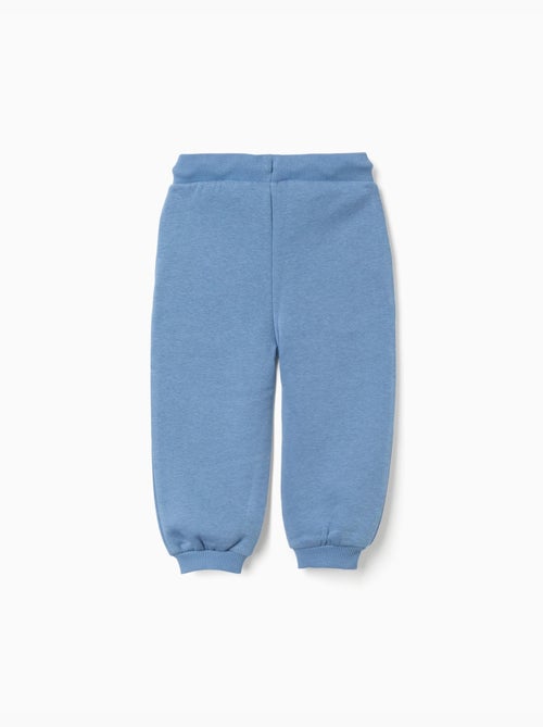 Pantalones cómodos cepillados, azul - Kiabi