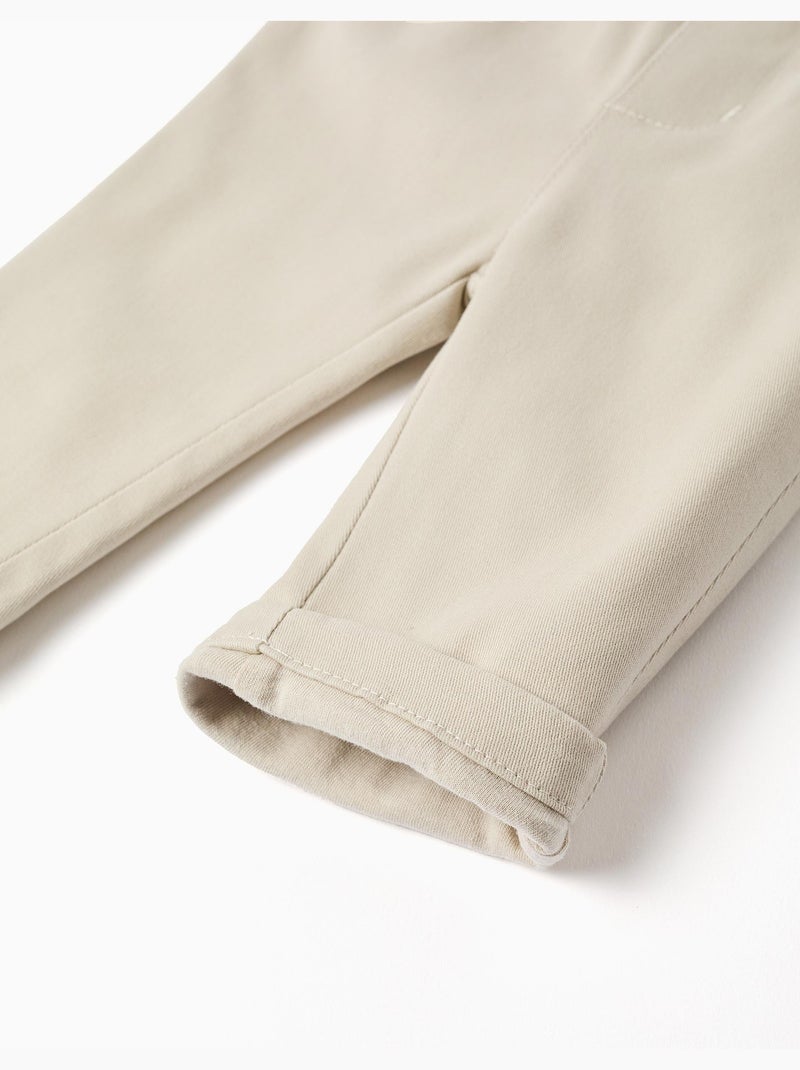 Pantalones cómodos con tirantes Beige claro - Kiabi