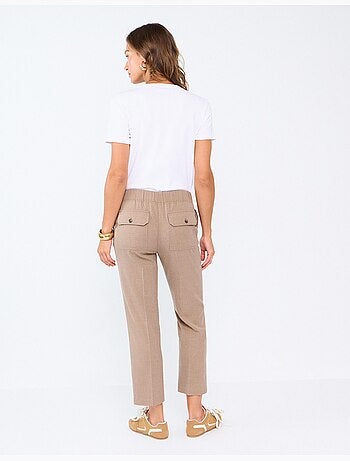 Pantalones con cintura elástica, mo fashion