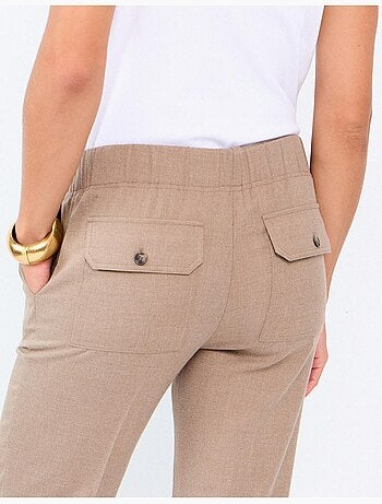 Pantalones con cintura elástica, mo fashion