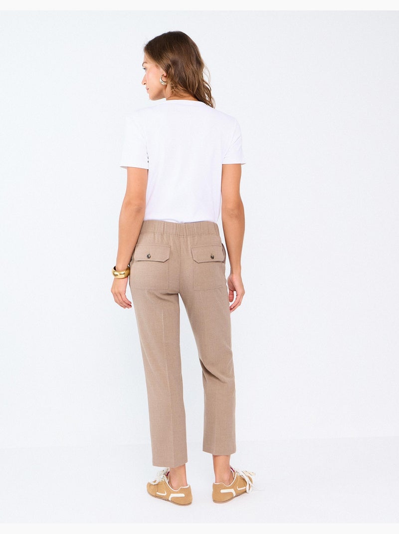 Pantalones con cintura elástica, mo fashion Beige - Kiabi