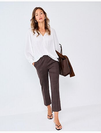 Pantalones con cintura elástica, mo fashion