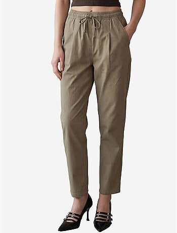 Pantalones con cordón ajustable en la cintura y bolsillo hasta el tobillo de my fashion