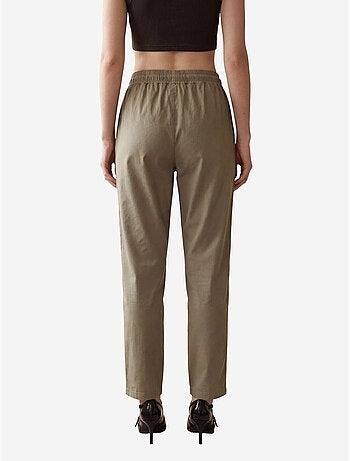 Pantalones con cordón ajustable en la cintura y bolsillo hasta el tobillo de my fashion