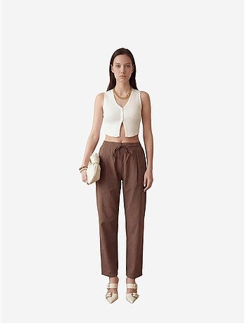 Pantalones con cordón ajustable en la cintura y bolsillo hasta el tobillo de my fashion