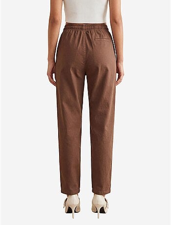Pantalones con cordón ajustable en la cintura y bolsillo hasta el tobillo de my fashion