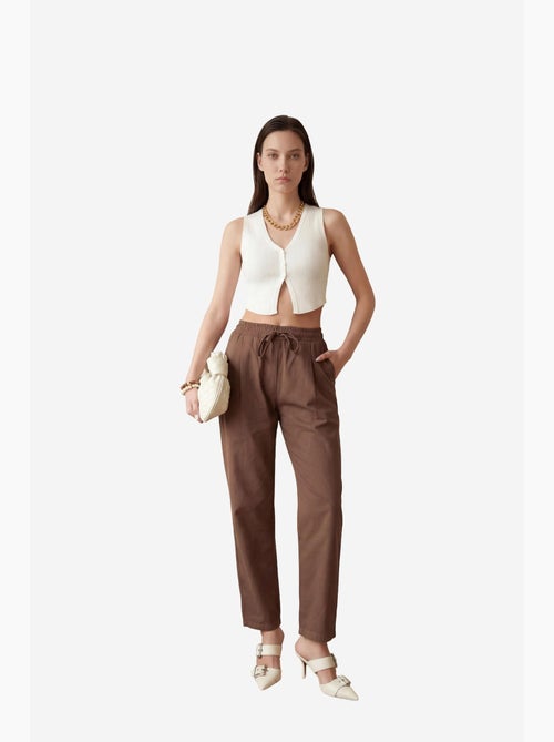 Pantalones con cordón ajustable en la cintura y bolsillo hasta el tobillo de my fashion - Kiabi