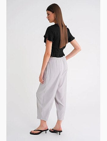 Pantalones con cordón y corte pitillo mixray