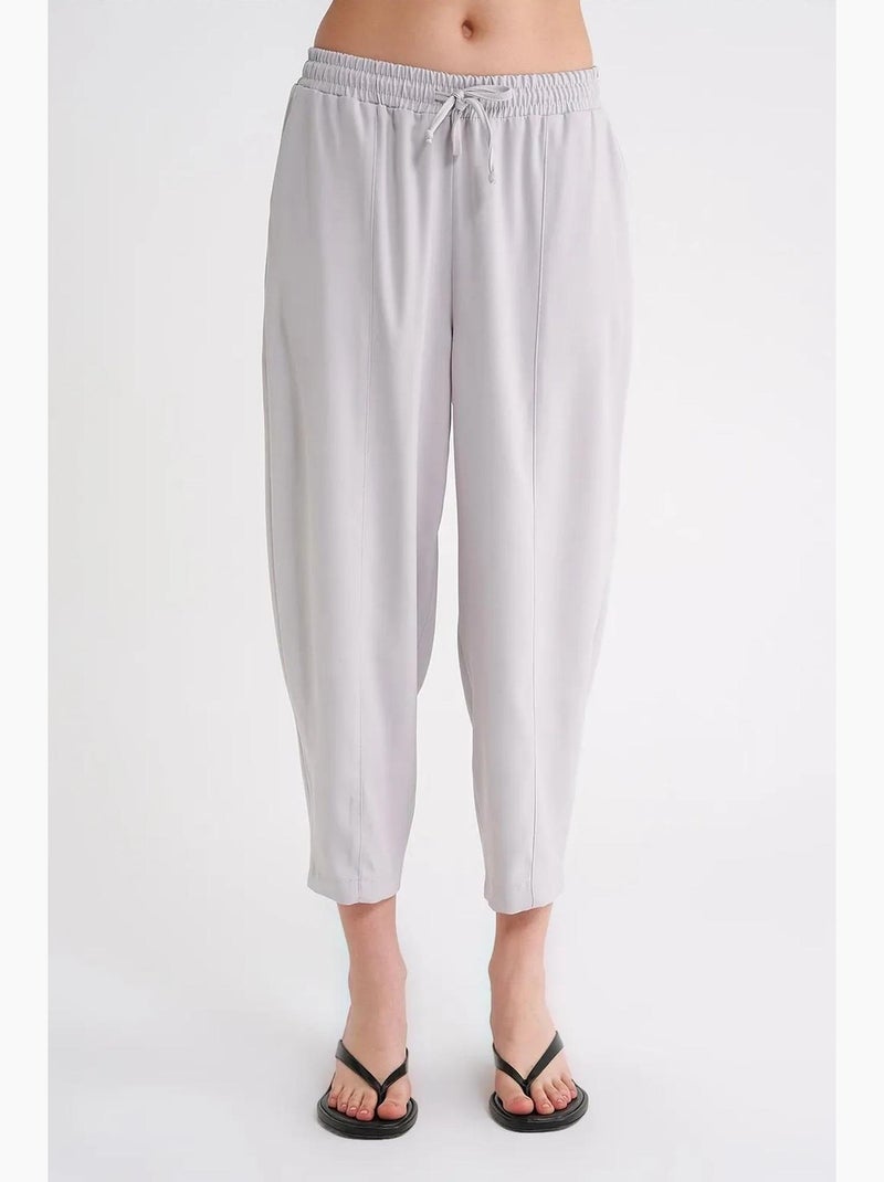 Pantalones con cordón y corte pitillo mixray Blanco roto - Kiabi