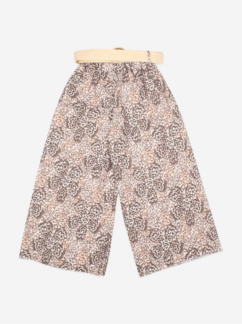 Pantalones con hebilla dorada - Kids Star Marrón - Kiabi