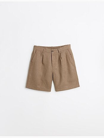 Pantalones cortos 100% lino, MO Fashion