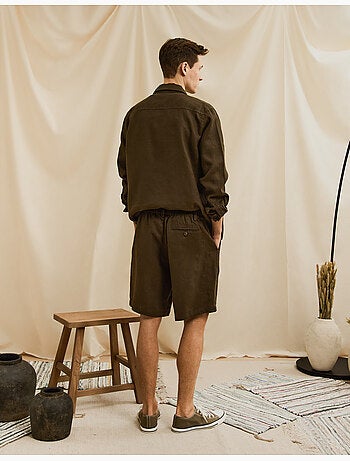 Pantalones cortos 100% lino, MO Fashion