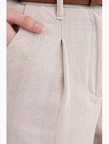 Pantalones cortos a rayas de cintura alta mixray