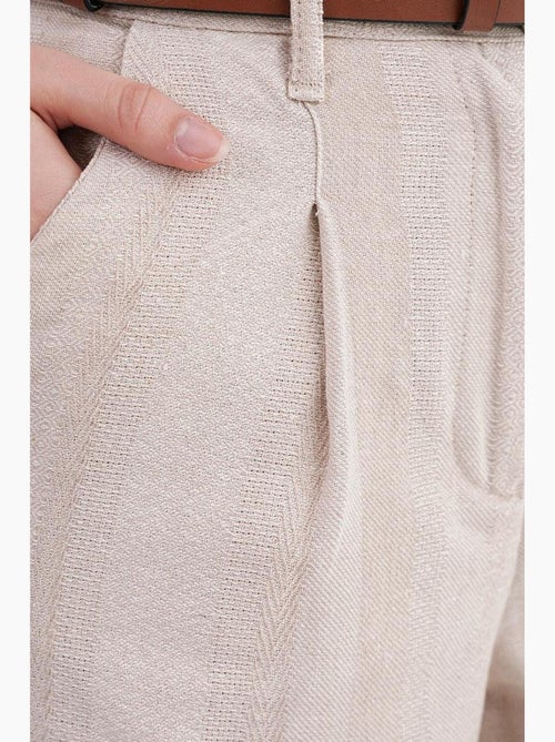 Pantalones cortos a rayas de cintura alta mixray - Kiabi Pantalones cortos a rayas de cintura alta mixray - Kiabi