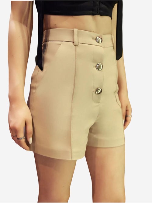 Pantalones cortos abotonados de cintura alta hiccup - Kiabi Pantalones cortos abotonados de cintura alta hiccup - Kiabi