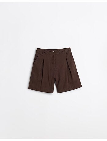 Pantalones cortos bermudas con lino, mo fashion