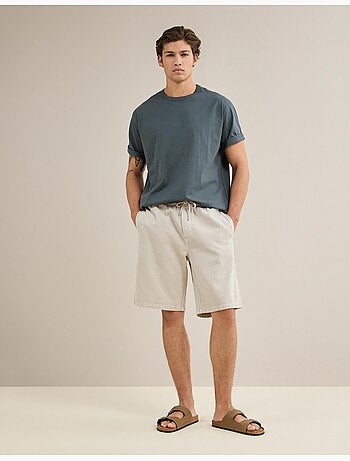 Pantalones cortos bermudas de sarga, mo fashion