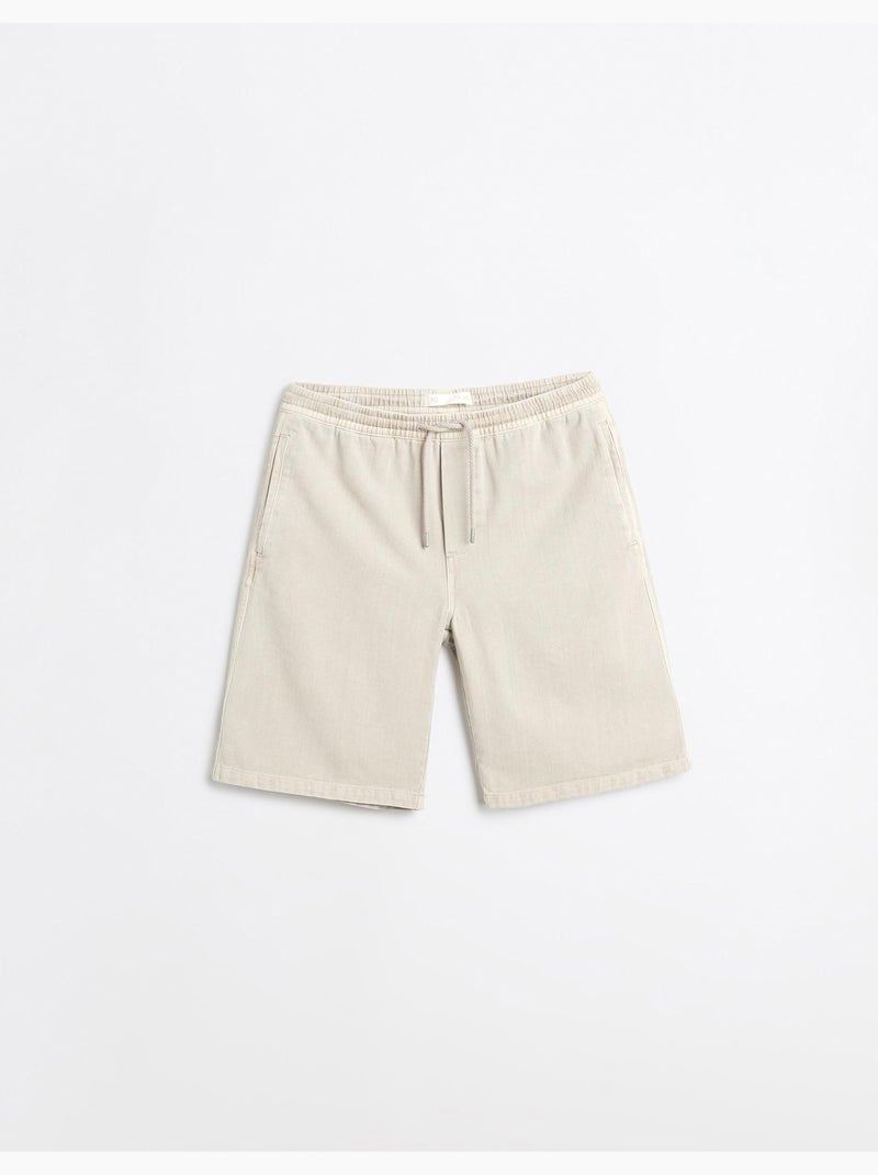 Pantalones cortos bermudas de sarga, mo fashion Gris - Kiabi