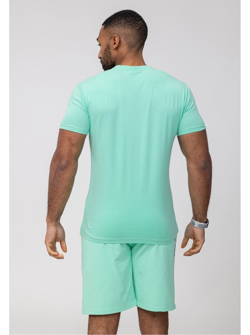 Pantalones cortos, camiseta Kebello Azul cielo - Kiabi