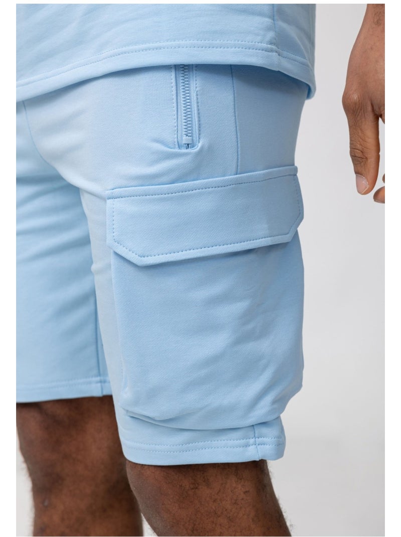 Pantalones cortos, camiseta Kebello Azul cielo - Kiabi