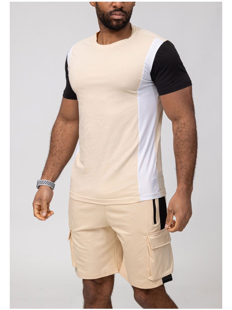 Pantalones cortos, camiseta Kebello Beige - Kiabi