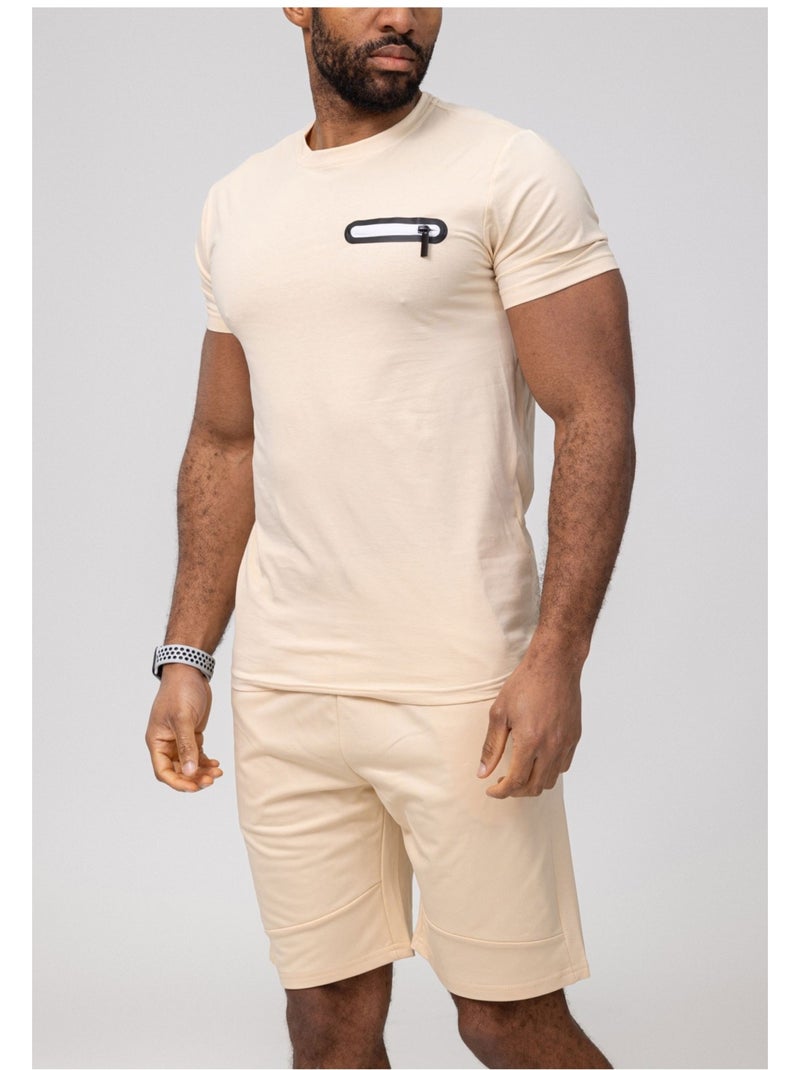 Pantalones cortos, camiseta Kebello Beige - Kiabi