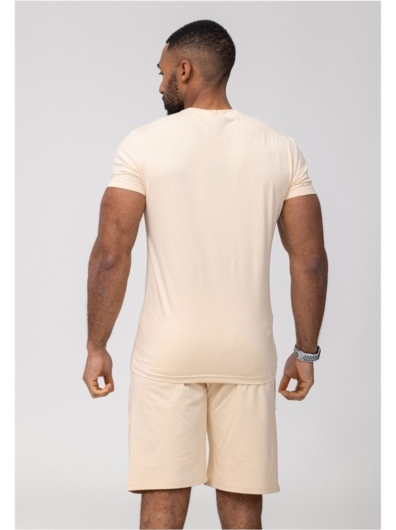 Pantalones cortos, camiseta Kebello Beige - Kiabi