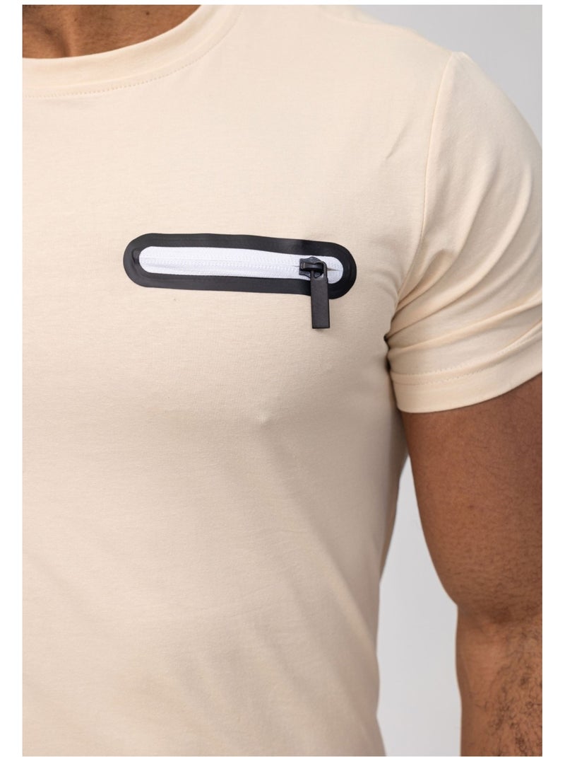 Pantalones cortos, camiseta Kebello Beige - Kiabi