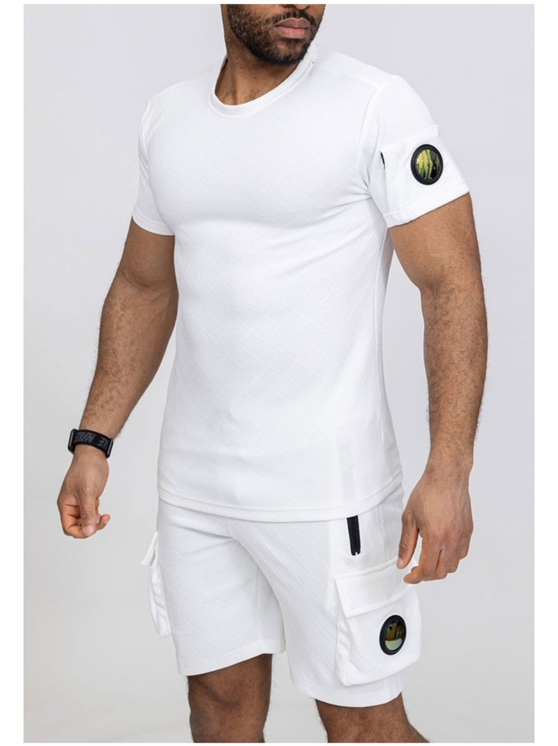 Pantalones cortos, camiseta Kebello Blanco - Kiabi