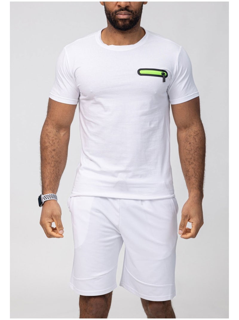 Pantalones cortos, camiseta Kebello Blanco - Kiabi