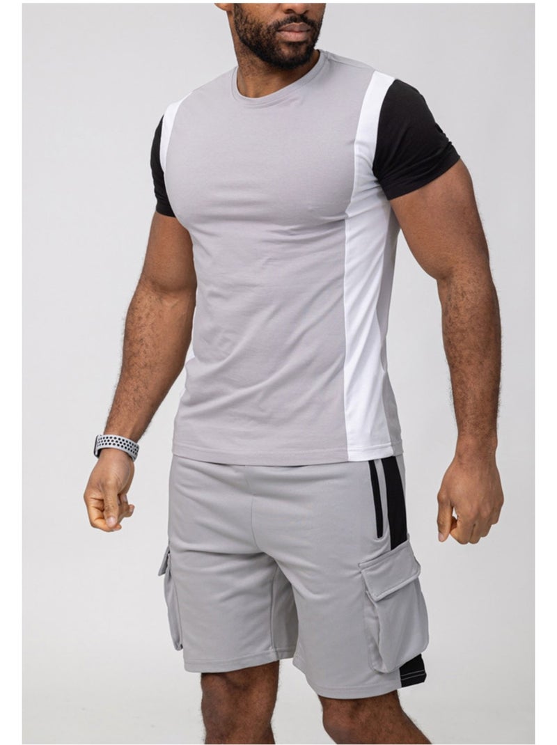 Pantalones cortos, camiseta Kebello Gris - Kiabi