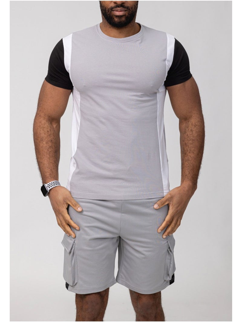 Pantalones cortos, camiseta Kebello Gris - Kiabi