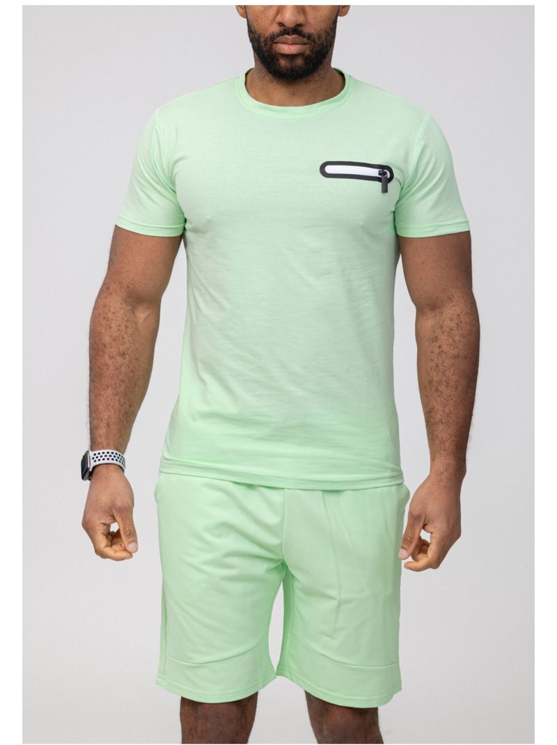 Pantalones cortos, camiseta Kebello Verde - Kiabi