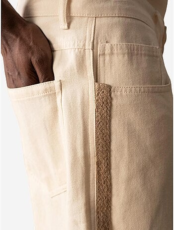 Pantalones cortos capri de gabardina de cintura media con bolsillos para hombre de giesto