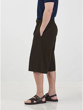 Pantalones cortos capri de pierna ancha de tiro medio con cintura con cordón giesto