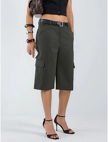 Pantalones cortos capri extragrandes de cintura baja hiccup