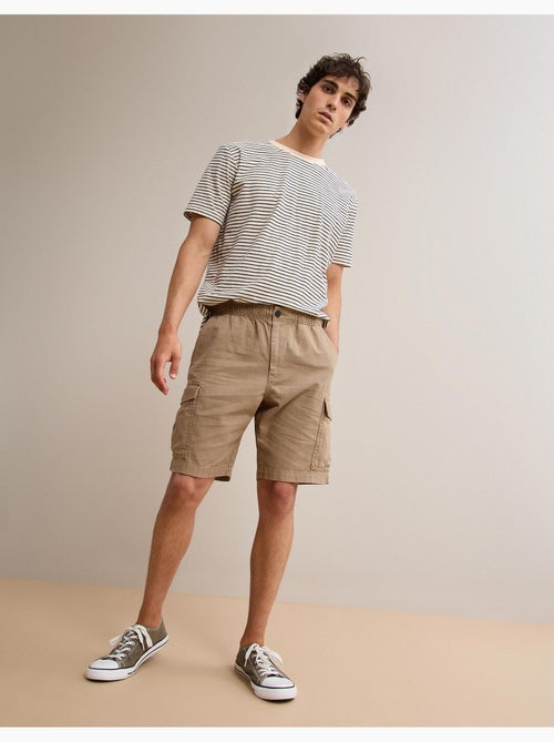 Pantalones cortos cargo con lino, MO Fashion - Kiabi