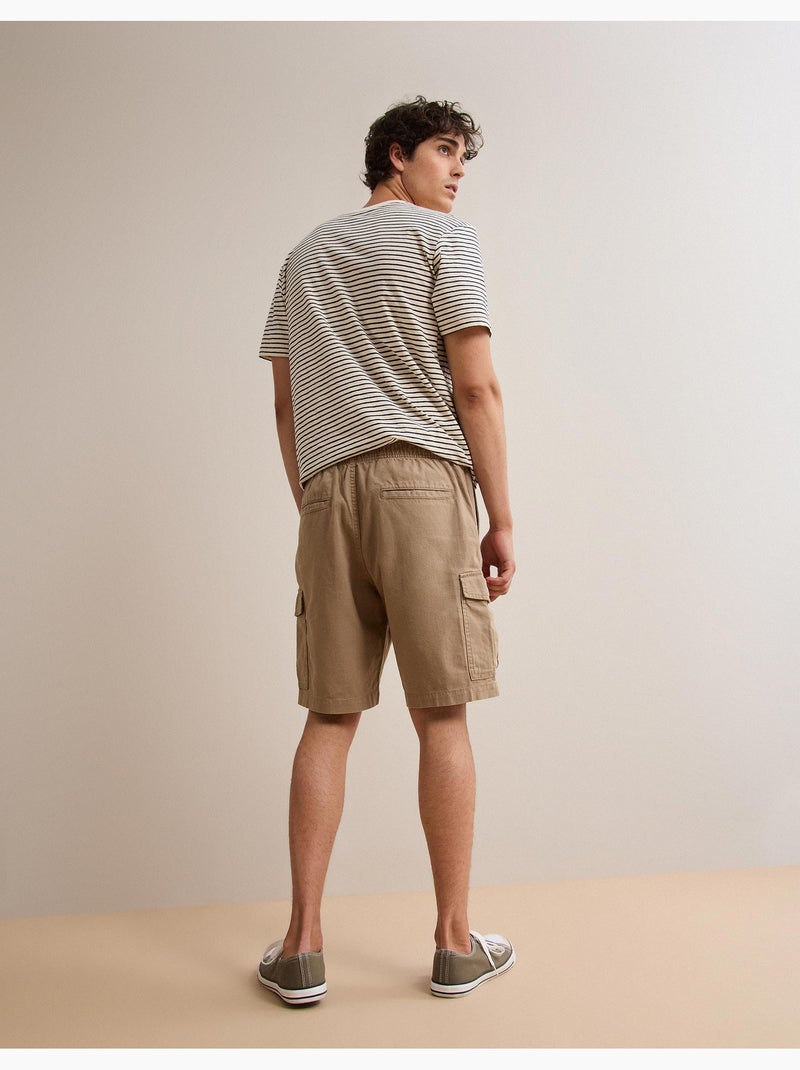 Pantalones cortos cargo con lino, MO Fashion Beige - Kiabi