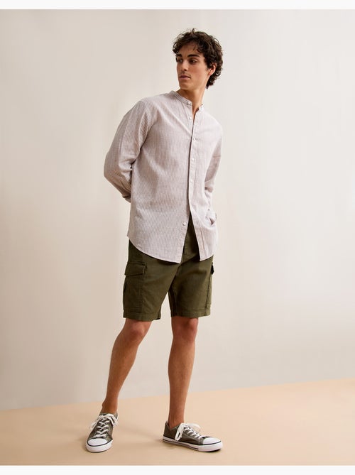 Pantalones cortos cargo con lino, MO Fashion - Kiabi