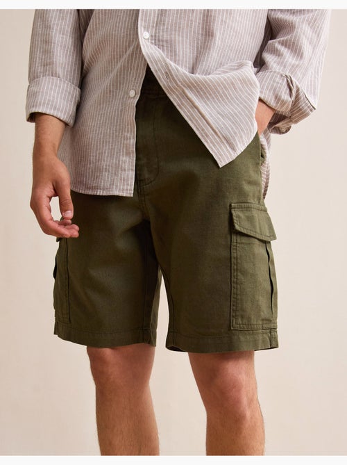 Pantalones cortos cargo con lino, MO Fashion - Kiabi