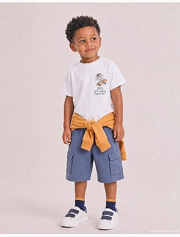 Pantalones cortos cargo de forro polar, mo fashion